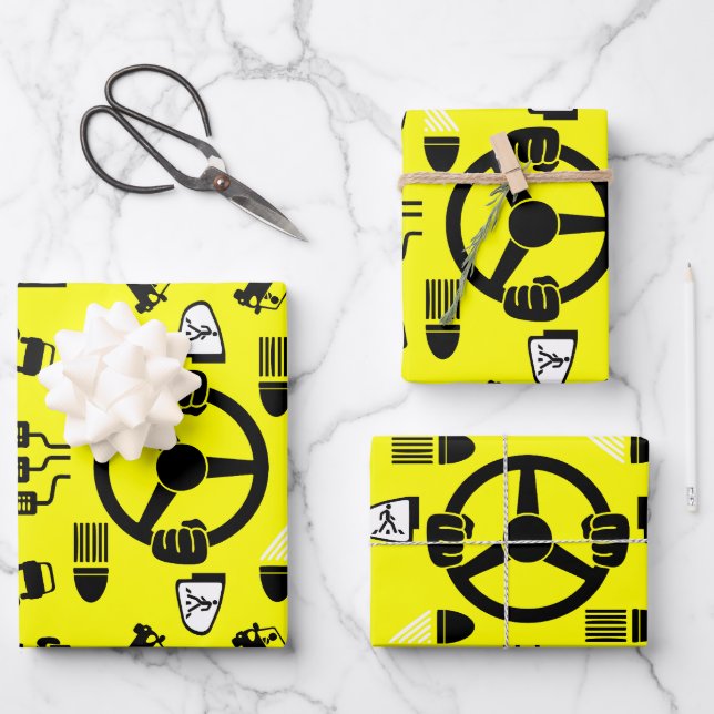 Funny Driving Instructor Gift Geschenkpapier Set (Vorderseite)