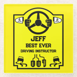 Funny Driving Instructor Gift Glasuntersetzer