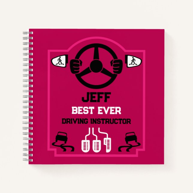 Funny Driving Instructor Gift Notizbuch (Vorderseite)