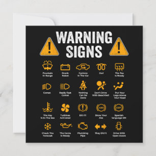 Funny Driving Warning Signs 101 Auto Mechanic Gift