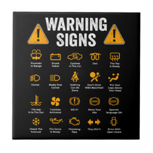 Funny Driving Warning Signs 101 Auto Mechanic Gift Fliese