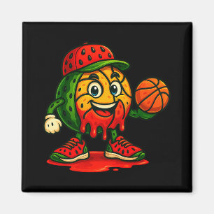 Funny Driving Watermelon Basketball Watermelon Da Magnet