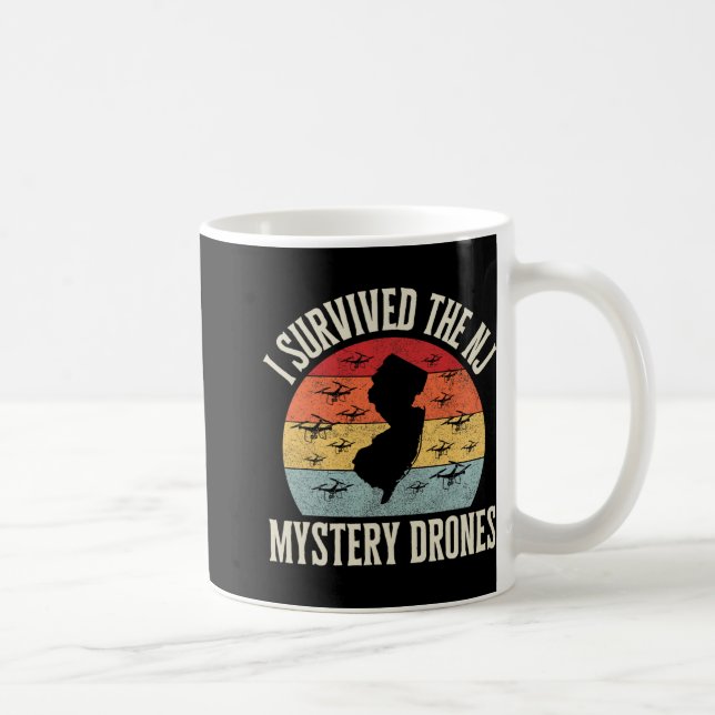 Funny Drone Lover I Survived The New Jersey Myster Kaffeetasse (Rechts)