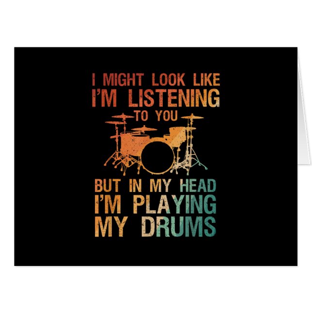 Funny Drummer Art for Men Drum Player Percus (Vorderseite (Horizontal))