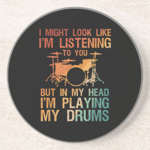 Funny Drummer Art for Men Drum Player Percus Getränkeuntersetzer
