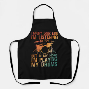 Funny Drummer Art for Men Drum Player Percus Schürze