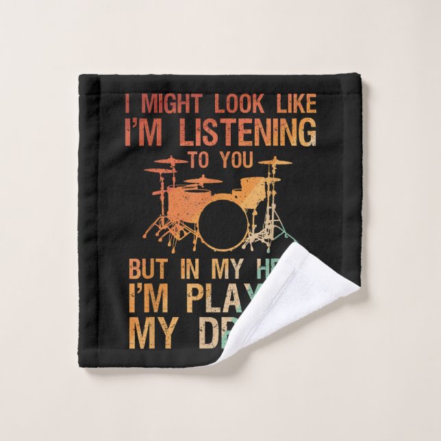 Funny Drummer Art for Men Drum Player Percus Waschlappen (Waschlappen)
