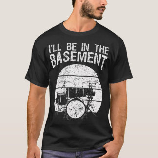 Funny Drummer Art for Men Drum Set Drumming T-Shirt