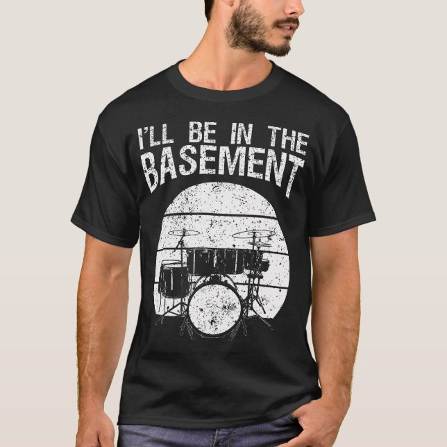 Funny Drummer Art for Men Drum Set Drumming T-Shirt (Vorderseite)