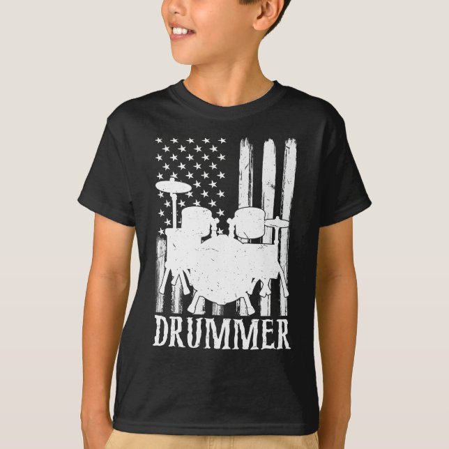 Funny Drummer Art kids T-Shirt (Vorderseite)