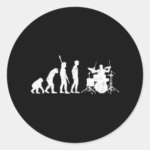Funny Drummer Drummer Schlagzeug I Runder Aufkleber