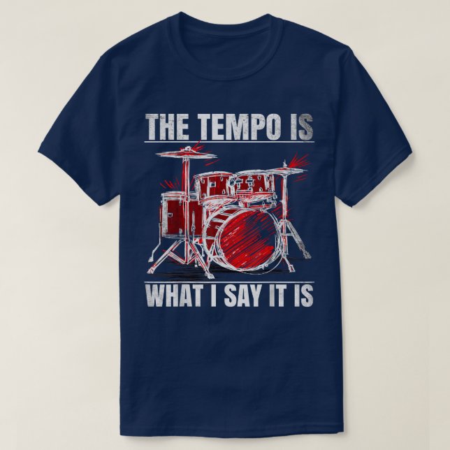 Funny Drummer Men Frauen T-Shirt (Design vorne)