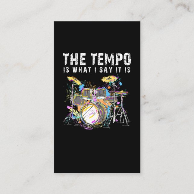 Funny Drummer Quote Drumset Rock Band Musiker Visitenkarte (Vorderseite)
