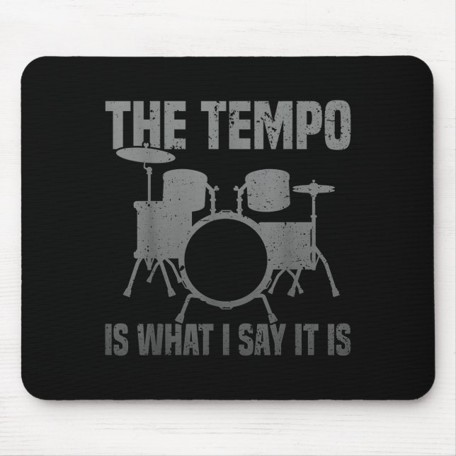 Funny Drumming Art For Men Women Drumline Drum Set Mousepad (Vorne)