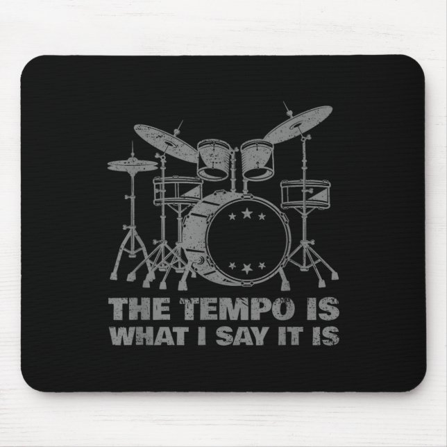 Funny Drumming Kunst für Männer Drumline Drum Set Mousepad (Vorne)