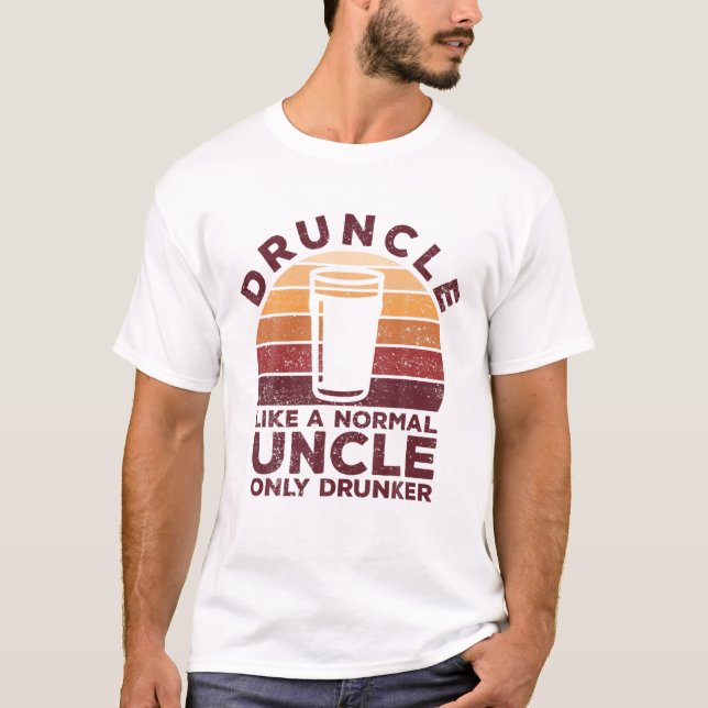 Funny Druncle Drink Onkel Beer Lover T-Shirt (Vorderseite)