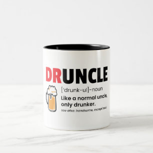 "Funny Druncle"/Onkel-Definition Zweifarbige Tasse