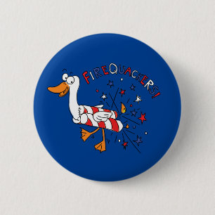 Funny Duck 4. Juli Kinder Niedlich Button