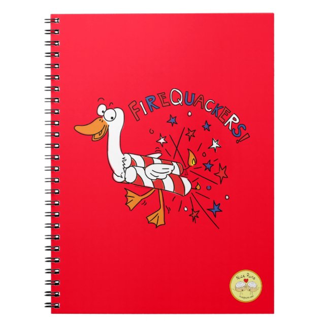 Funny Duck 4. Juli Kinder Niedlich Notizblock (Vorderseite)