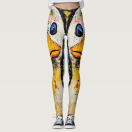 Funny Duck 90s Street Art Graffiti erschüttert Leggings