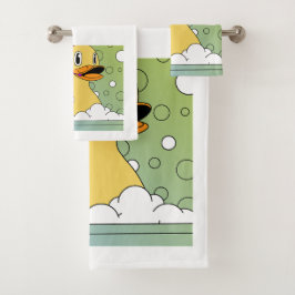 Funny Duck Bad Handtuchhandtuch Set - Custom 3-Pie