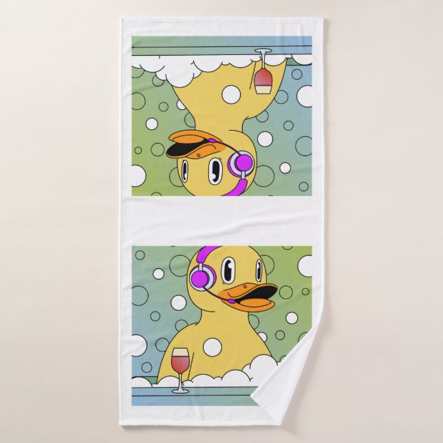 Funny Duck Badtuch Badehandtuch (Badehandtuch)