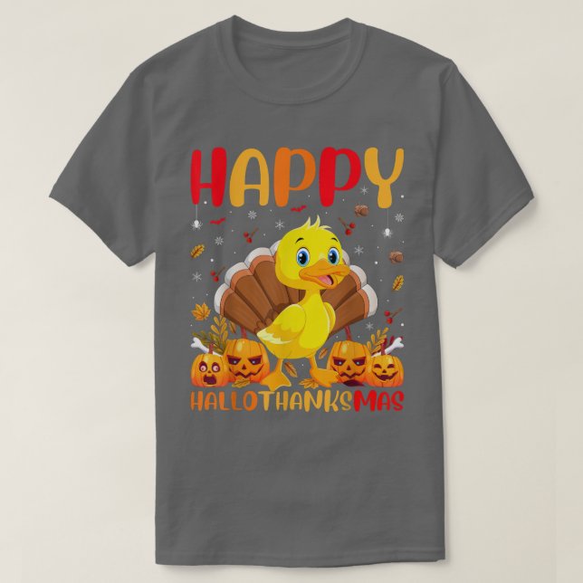 Funny Duck Bird Lover Happy Duck HelloDankeMas T- T-Shirt (Design vorne)