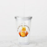Funny Duck Birthday Acrylic Tumbler Acryltrinkbecher<br><div class="desc">Kindergeburtstag Akryltumoren mit lustig gelber Ente Playful Wink Happy Smile Cartoon Zeichnend und Text Kinder Geburtstagskinder / Party Supplier - Anpassbar - oder wählen / Fügen Sie Ihren einzigartigen Text / Schriftart / Farbe - Make Your Special Gift - Vergrössern und verschieben oder entfernen und fügen Sie Elemente / Bild...</div>