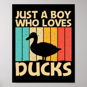 Funny Duck Design für Boys Kids Duck Bauer Huntin Poster