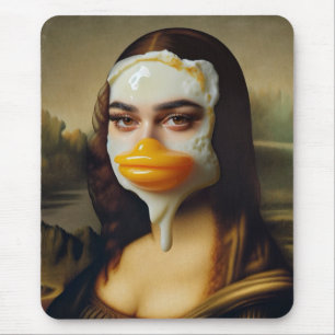 Funny Duck Face Egg Mona Mousepad