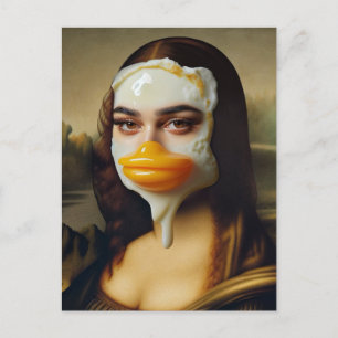Funny Duck Face Egg Mona Postkarte