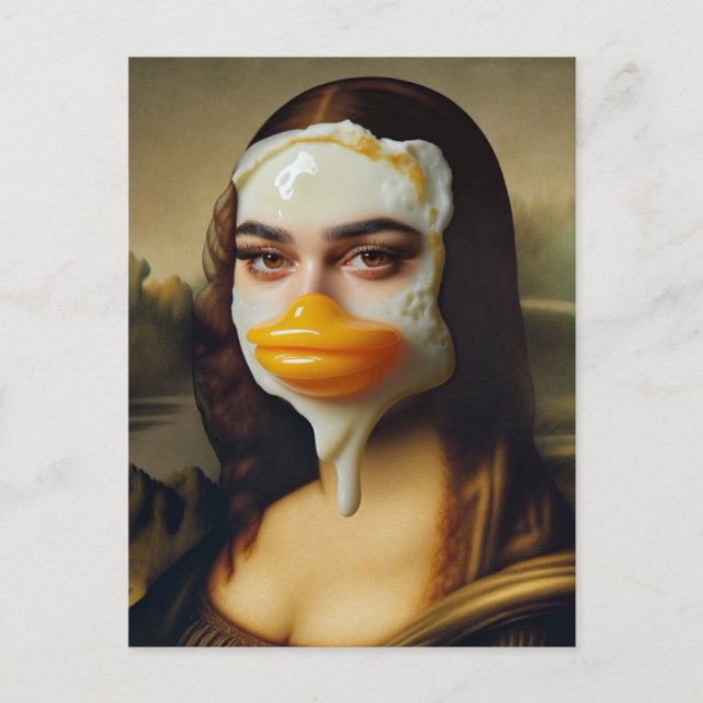 Funny Duck Face Egg Mona Postkarte (Vorderseite)