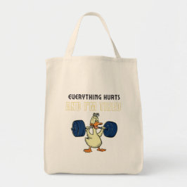 Funny Duck Fitness tut alles weh und ich bin müde Tragetasche