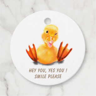 Funny Duck Gift Tags - Benutzerdefinierter Text Geschenkanhänger