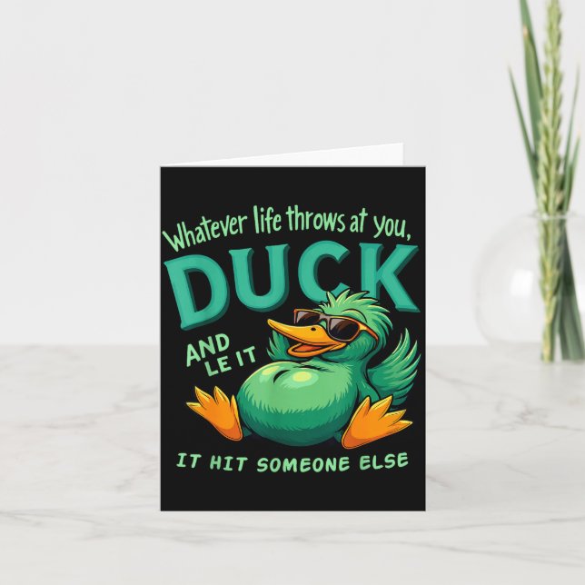 Funny Duck Graphic Men Women Teens Funny Quote  Karte (Vorderseite)