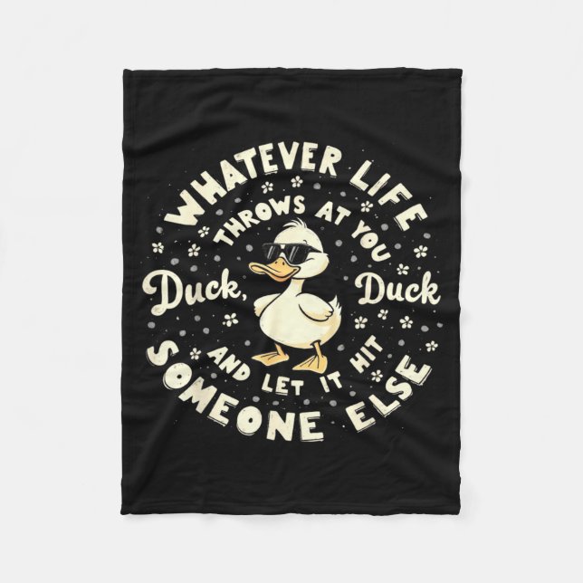 Funny Duck Graphic Tees Men Women Teens Funny Quot Fleecedecke (Vorderseite)