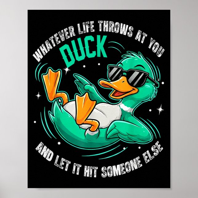 Funny Duck Graphic Tees Men Women Teens Funny Quot Poster (Vorne)