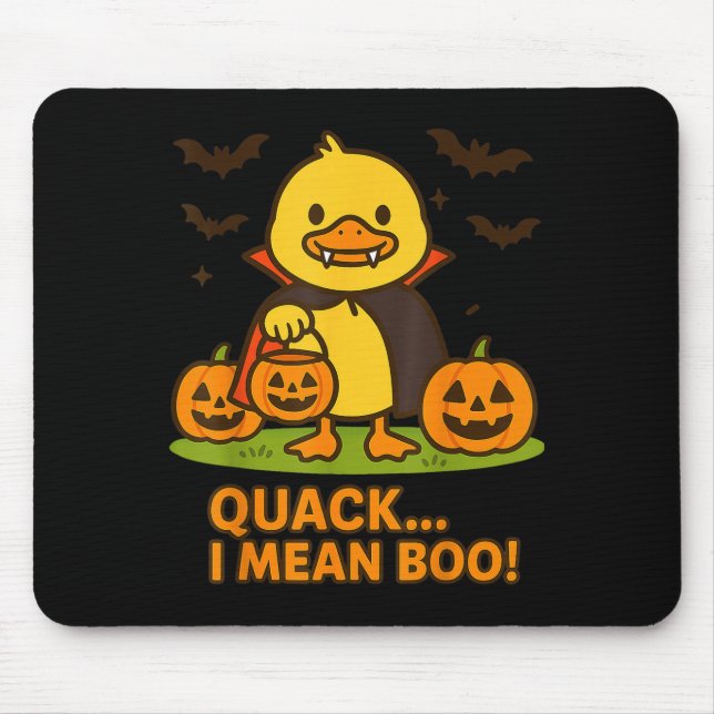 Funny Duck Halloween Kostüm - Quack I Gemein Boo Q Mousepad (Vorne)