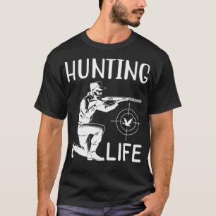 Funny Duck Hunter schwarzes Haustier T-Shirt