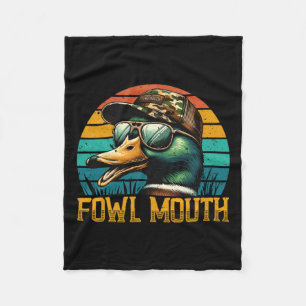 Funny Duck Hunter Shirt Fowl Mouth Duck Jagd Go Fleecedecke