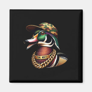 Funny Duck Hunter Shirt Fowl Mouth Duck Jagd Go Magnet