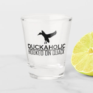 Funny Duck Hunting Duckaholic Schnapsglas