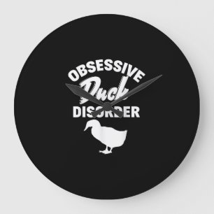 Funny Duck Hunting Odd Obsessive Duck Disorder Große Wanduhr
