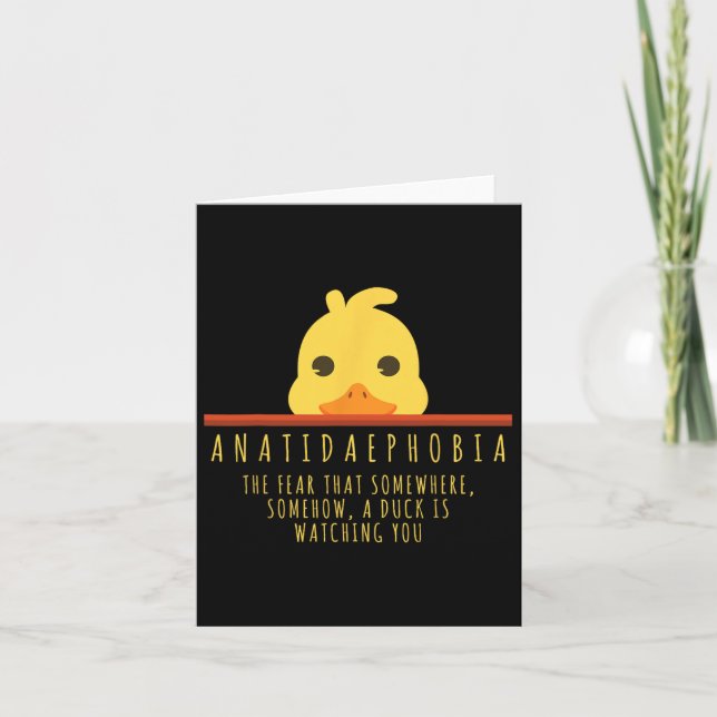 Funny Duck Jagd Anatidaephobia Farm Animal Duck Karte (Vorderseite)