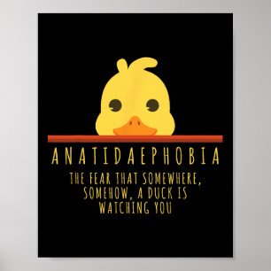 Funny Duck Jagd Anatidaephobia Farm Animal Duck Poster
