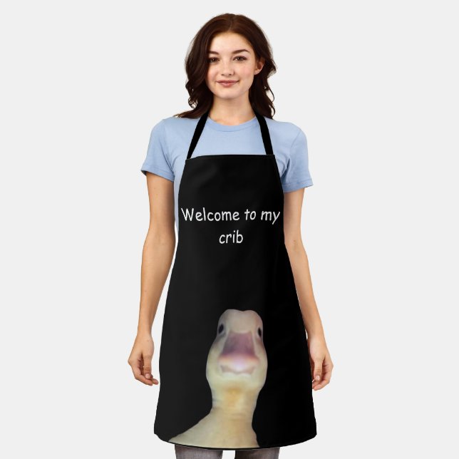 Funny Duck Meme – “Welcome to My Crib” Cute Animal Schürze (Getragen)
