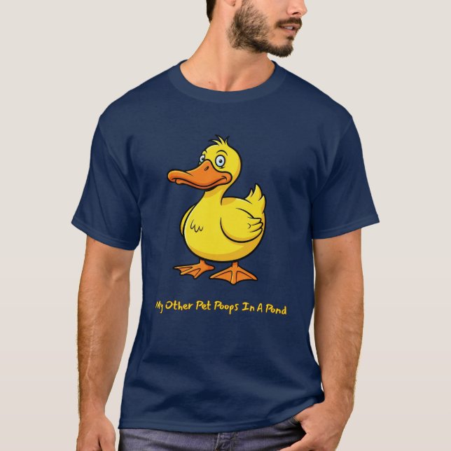 Funny Duck Pet 'Mein anderer Haustier Kacke in ein T-Shirt (Vorderseite)