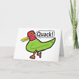 Funny Duck Quacking Karte