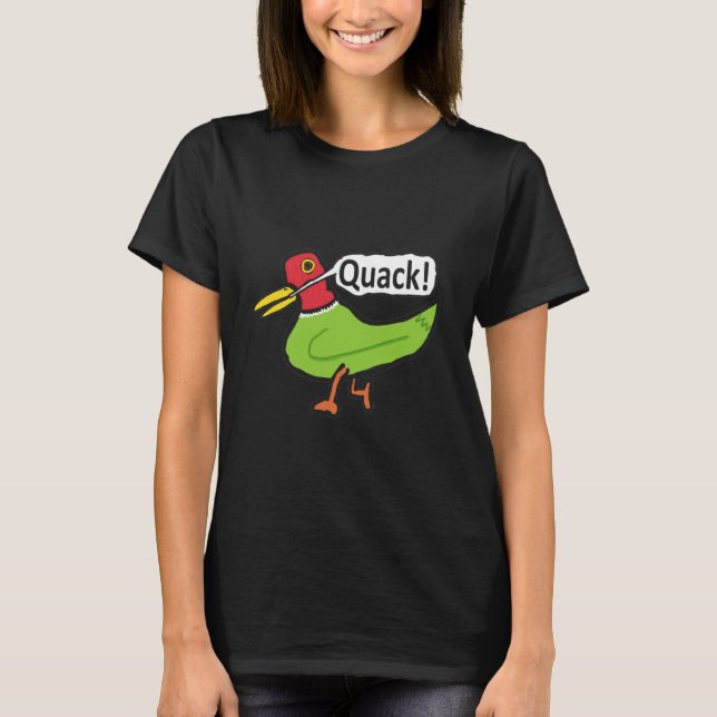 Funny Duck Quacking T-Shirt (Vorderseite)