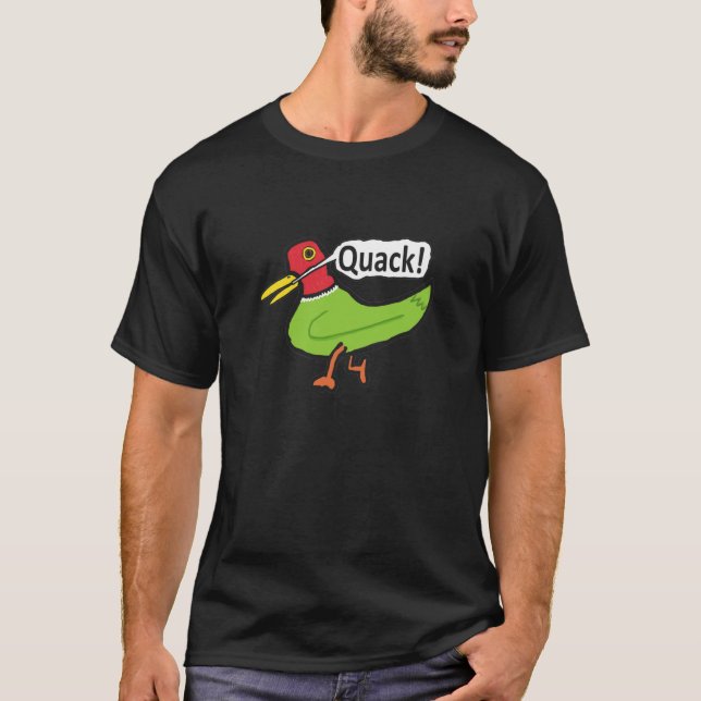 Funny Duck Quacking T-Shirt (Vorderseite)
